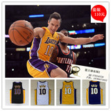 特价NBA球衣 新面料R30 湖人队10号纳什 白黄黑紫色 篮球服套装男