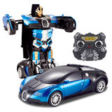 D5R车变形一键变身金刚电动擎天柱汽车机器人儿童遥控玩具