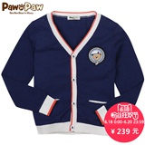 Pawinpaw宝英宝韩国小熊童装16年夏季款男童海军风针织开衫