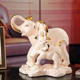 欧式陶瓷招财大象摆件家居客厅电视柜玄关装饰品办公室工艺品摆设