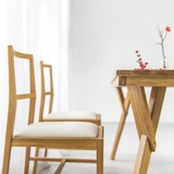 出口原木色北美白橡木实木餐椅欧式餐椅日式餐椅白色pu软包