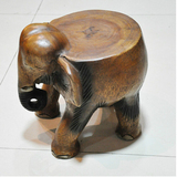 泰国家具 木雕小象凳子 大象椅子装饰品 绝对实木雕刻 矮凳换鞋凳