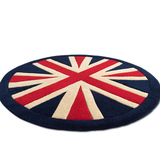 欧美地毯潮米字旗创意个性地毯客厅卧室床边地垫圆英伦风加厚椅垫