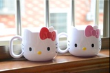 可爱卡通 hello kitty 牙刷杯 凯蒂猫儿童牙刷杯 塑料杯子 立体漱