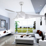 现代简约餐厅风扇吊灯美式欧式创意电风扇遥控装饰客厅家用吊扇灯