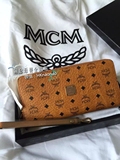韩国人肉代购 MCM专柜正品  新款经典logo拉链长款钱包