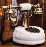 包邮仿古欧式电话机天然玉石电话机田园电话家用电话机老式座机