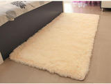 可水洗长毛地毯卧室客厅床边毯长方形房间小地毯纯色地垫简约现代