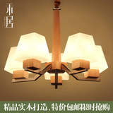 北欧宜家木艺日式灯具韩式简约原实木艺创意客厅餐厅卧室个性吊灯