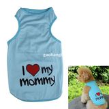 Lovely I Love My Mommy Printed Pet Dog Cat Clothes Vest Spr