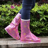 春季新款雨靴防雨鞋套 防水防滑鞋套 加厚底男女高帮儿童下雨天