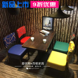 定制新款咖啡厅桌椅西餐厅混搭时尚甜品店主题奶茶店个性餐厅组合