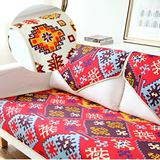 北欧红色中式现代新古典结婚高档沙发垫皮质沙发防滑组合沙发垫子