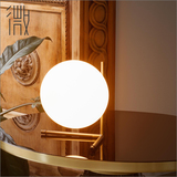 微艺术现代风格玻璃台灯北欧简约卧室床头创意个性装饰圆球台灯