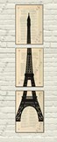复古怀旧巴黎埃菲尔铁塔 三联客厅餐厅走廊装饰画 可竖挂横挂