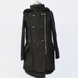新款圣迪奥专柜正品欧美风宽松版女式羊毛混纺大衣S13481857
