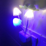 创意小夜灯插电LED七彩阿凡达蘑菇灯节能光控感应灯插座灯小灯