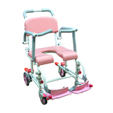 日本松永洗澡轮椅老人残疾人浴室带轮移动洗澡凳浴室坐厕椅SW-21W