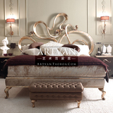 美式实木意大利新古典雕花软包床1.51.8米欧式婚床法式双人公主床