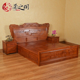 兰之阁 红木雕花大床  刺猬紫檀木 实木1.8米双人床 中式家具Q84