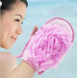 韩国高级环保浴擦漏指带沐浴花两用沐浴手套双面搓澡巾好品质高级