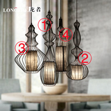 美式复古铁艺大贵族鸟笼吊灯 北欧现代简约创意个性客厅餐厅灯具