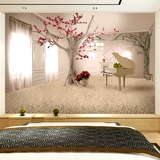 墙纸拓展空间风景中欧式大型3d立体壁画客厅卧室壁纸沙发电视背景