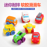 婴幼儿童环保软胶惯性小汽车工程消防车 宝宝Q版可爱卡通玩具小车