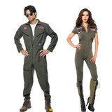 万圣节宇航员表演出服装成人情侣太空人飞行员空军衣服cosplay