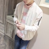 2016春装港风男士夹克衫立领棒球服夹克青年流行纯色百搭款外套