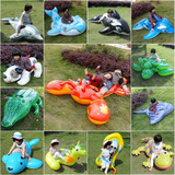 包邮INTEX儿童游泳充气水上玩具海龟龙虾鳄鱼黑鲸坐骑带把手坐圈