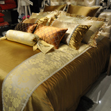 欧式床品 纯法式 金色床品套件 棕色豪华床品套件 高档床品样板房