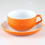 包邮欧式彩色釉陶瓷浓缩咖啡茶杯碟送勺子拉花大口杯情侣红茶杯子