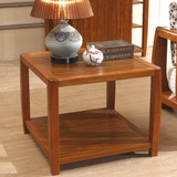 中式实木方茶几功夫茶桌简约现代小户型客厅沙发边几角几小方桌