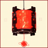 新古典木艺红灯笼 现代中式阳台过道走廊玄关小吊灯 茶楼酒店吊灯