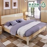 新款林氏木业现代简约双人床 床头柜 床垫北欧卧室套装组合家具BR