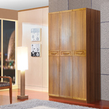 派森家具 现代简约卧室三门衣柜衣橱实木板式木质时尚大衣柜组合