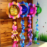 幼儿园教室走廊儿童房装饰吊饰 灯笼形挂饰 花形多彩珠光立体风转