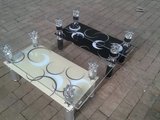 钢化玻璃茶几 现代时尚茶几桌，沙发边桌环保餐桌沙发折叠桌茶桌