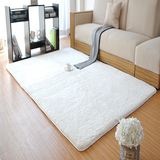 白色地毯客厅小地毯卧室床边长方形纯色茶几简约房间地毯满铺定制