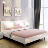 杰希家具 板式床简约现代烤漆床白色双人床1.8米1.5特价单人床