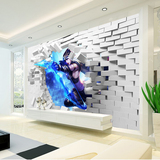 3D立体英雄联盟游戏LOL壁纸 咖啡厅网吧主题背景墙纸餐厅墙布壁画