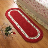 床边毯 卧室长方形加厚房间满铺地垫子结婚庆床前红色玫瑰地毯