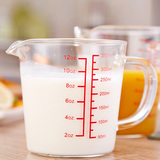 华派玻璃量杯带刻度耐高温牛奶杯微波炉用厨房烘焙量筒烧杯500ml