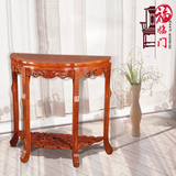 红木家具 非洲花梨木半圆桌 半圆台 实木半圆桌
