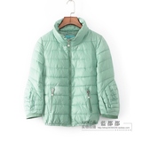 ML冬装专柜正品女装绿色糖果色高领小清新短款韩版保暖棉衣 08269