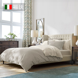 福沃北欧床 双人床现代卧室家具布床软体床美式布艺床婚床欧式床