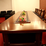 大型会议桌现代简约长条桌子简易培训桌多人办公桌子贴实木开会桌