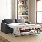 美式乡村简约折叠沙发床 卧室多功能 双人床1.5米宜家布艺沙发床