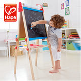 德国Hape儿童可升降支架式磁性画板画架 木制写字板小黑板可擦写